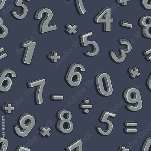 Vector Seamless Pattern of Cartoon Figures