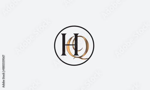 HQ, QH , Q , H , Abstract Letters Logo Monogram