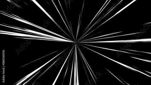 Speeding lines animation black and white 4K resolution stock video