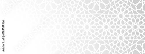 Islamic ramadan overlay and shadow pattern islam with vector 3d elegant. Star design ornament and mubarak gray arabic with kareem line aidilfitri. Religion islamic wallpaper and greeting.