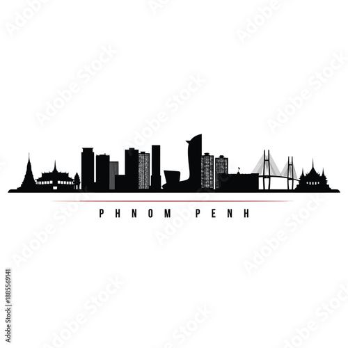Phnom Penh skyline A striking silhouette of Cambodia s vibrant capital city