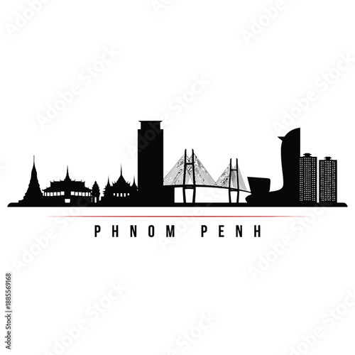 Phnom Penh skyline A striking silhouette of Cambodia s capital city