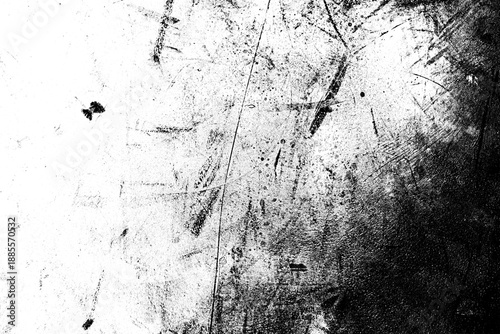 Foto High-contrast black and white grunge texture, abstract background with scratches