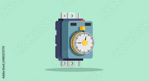 Mechanical timer switch with analog clock dial