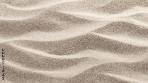 Wind-sculpted desert sand forming soft, ripple-like dunes. Concept Wind-Sculpted Desert Dunes, Rippled Sand Patterns, Golden Hour Desert, Serene Desert Winds, Dune Sea