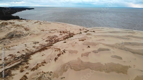 Photos Aerial view of curonian spit sand dunes. Media