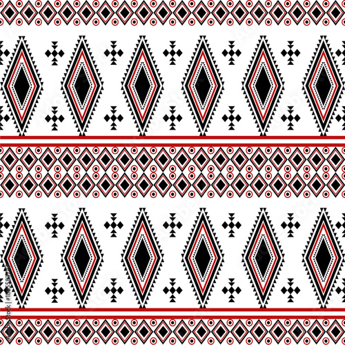 Seamless, geometric ethnic pattern. associated with Navajo, Native American, or ikat designs.