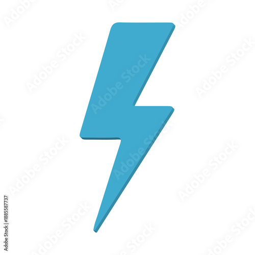 Free Download 3D lightning bolt power icon, electric energy symbol isolated transparent background - GFXLoad