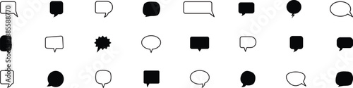  collection. Set of speech bubble. Speech bubble comic Set of speech bubble  speech bubble icons vector set, comic dialog clouds Black speech bubble 