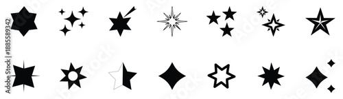 star icon  Shine sparkle icon Vector blink star for logo, sparkle clipart Sparkle vector icons set  Shine symbol illustration. star sign collection.