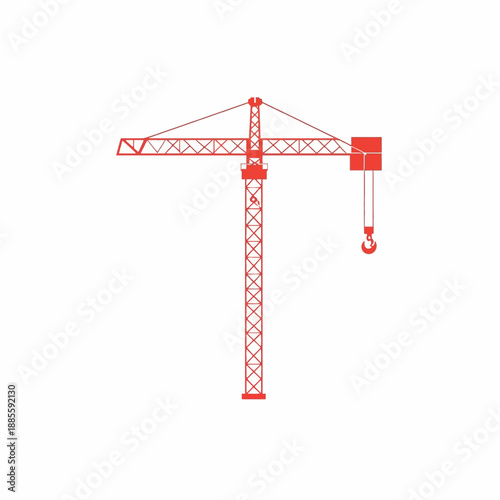 crane on a white