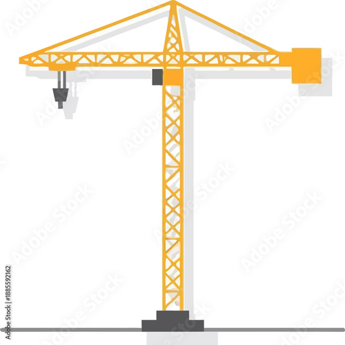 tower crane construction no background