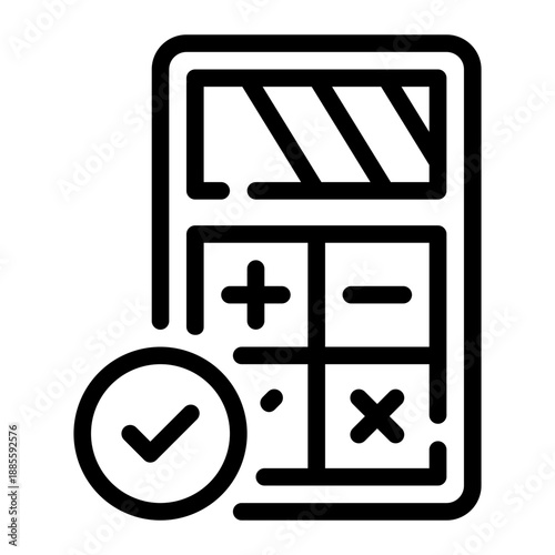 calculating line icon