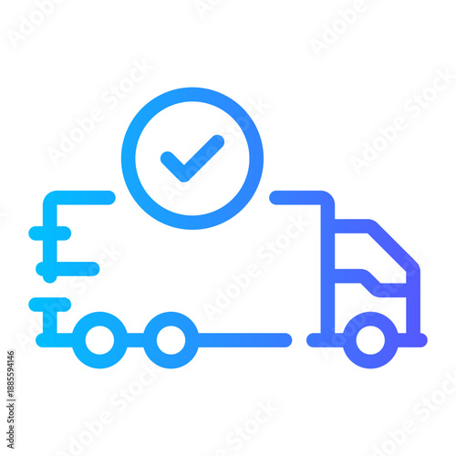Free Download delivery truck gradient icon - GFXLoad