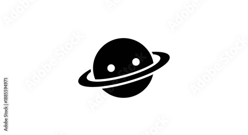 Saturn Planet Simple Icon.