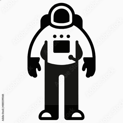 Astronaut Icon, Flat Vector Design