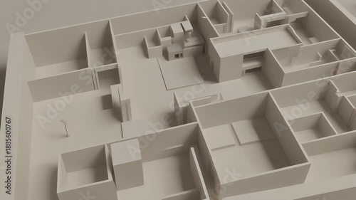 Architectural model of a house floor plan design