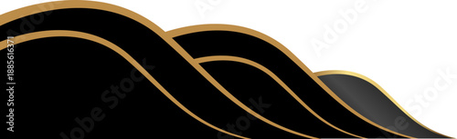 Elegant black gold wave pattern background