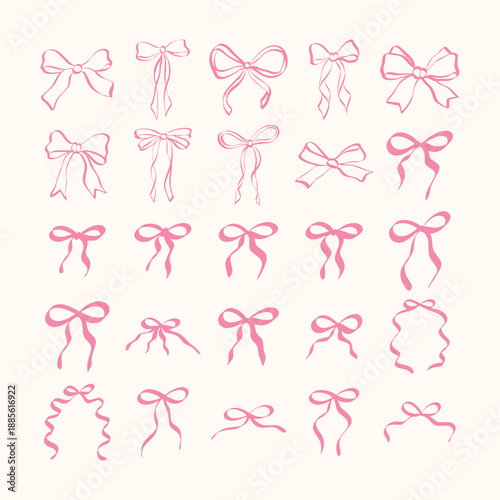 pink ribbon set element