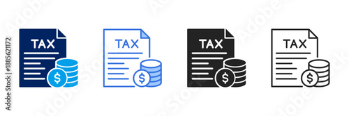 Taxation Icon Set Different Style Collection. 