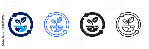 Sustainability Icon Set Different Style Collection. 