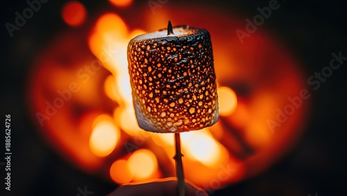 Sparkler candle on birthday cake with warm bokeh lights celebration