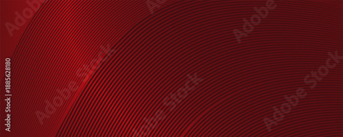 Contemporary technology cover design set. Luxury background with red line pattern (guilloche curves). Premium vector tech backdrop for business layout, digital certificate, formal brochure template