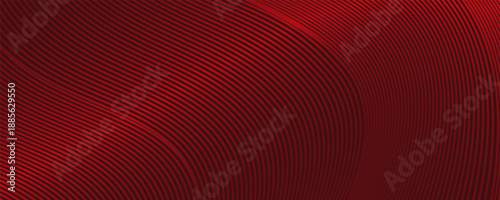 Contemporary technology cover design set. Luxury background with red line pattern (guilloche curves). Premium vector tech backdrop for business layout, digital certificate, formal brochure template