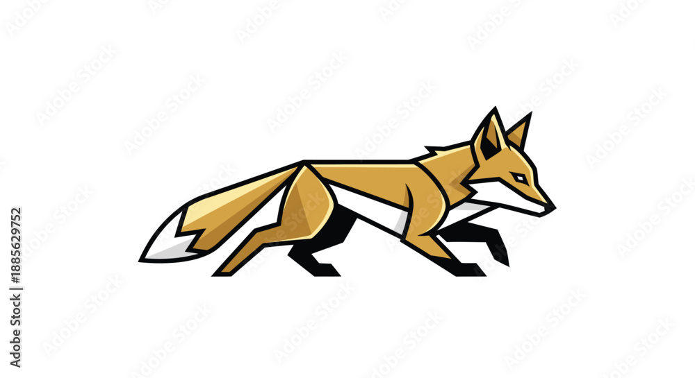 Obraz premium Stylized Fox Illustration