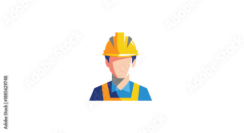 Worker with yellow hardhat