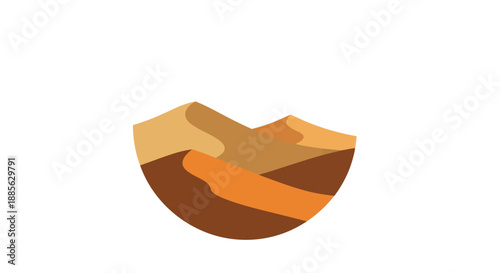 Shield-shaped desert landscape