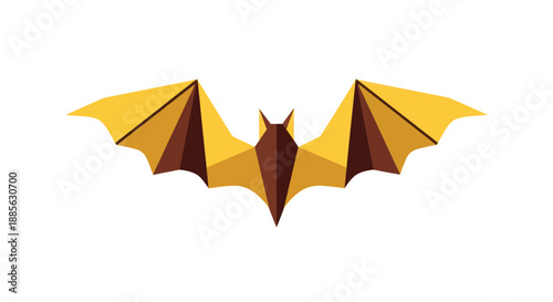 Geometric bat with wings