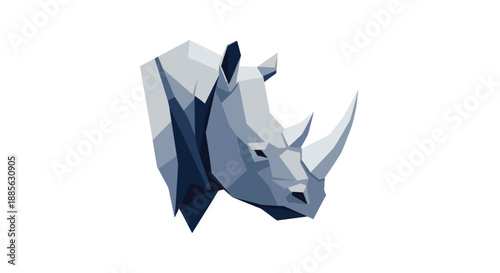 Geometric rhino head