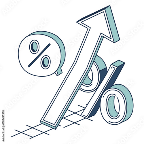 Smooth 3d percent based form title with arrow percentage