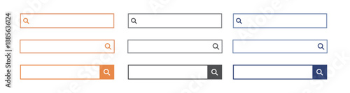 Search bar illustration set.search boxes.