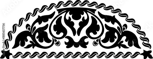 traditional pattern of sumatera. floral pattern with dark color