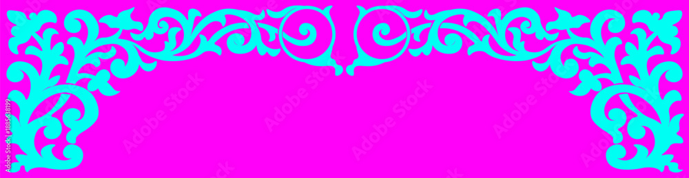 Obraz premium Floral pattern. wood carving pattern