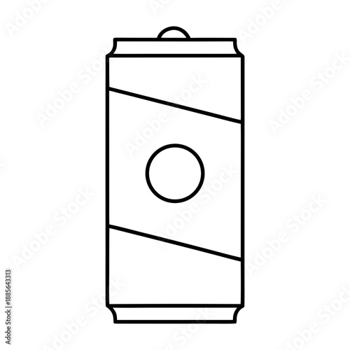 Soda Can Packaging Line Art Vector On Transparent Background