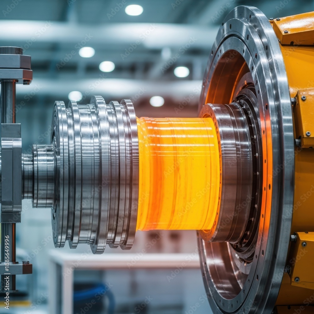 Fototapeta premium Precision machining of metal component