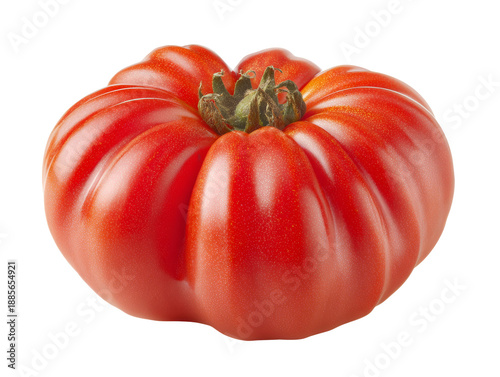A Close-up shot of a ripe, juicy heirloom tomato Isolated Transparent Background, PNG