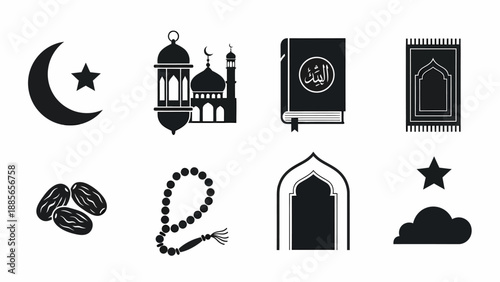 Islamic Symbols and Icons Collection.