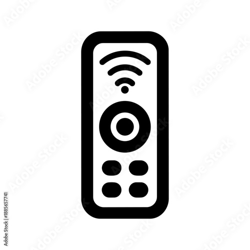 Contemporary remote symbol expressing wireless connection, mobility, and modern digital work environments.