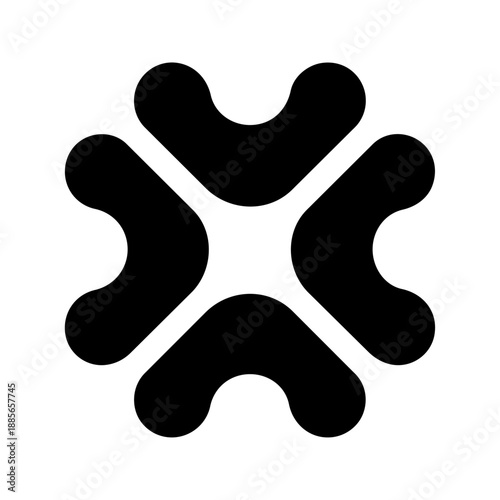 Abstract remote work mark symbolizing flexibility, digital independence, and location free professional life.