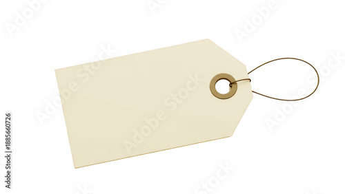 Blank price tag with string