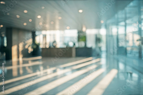 Wallpaper Mural Office interior room. Blurry workspace with unfocused effect background.  Modern corporate workspace with bokeh lights. Virtual conference. Abstract design. Blending of indoor, outdoor elements. Torontodigital.ca