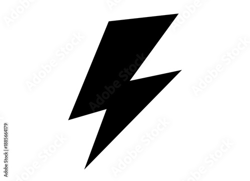 Free Download Lightning Bolt Icon in Simple Flat Design with Solid Black Color on White Background for Graphic Design - GFXLoad
