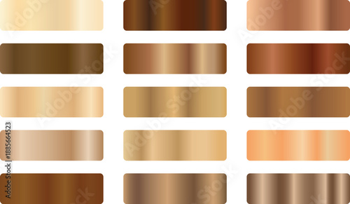 Abstract golden color palette banner in set vector