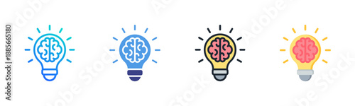 Idea Icon Set Multiple Style Collection