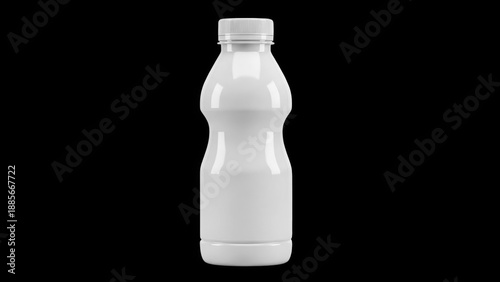 White plastic bottle with cap