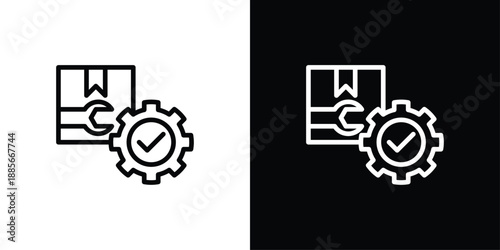 Product Management Icon Sheet Black And White